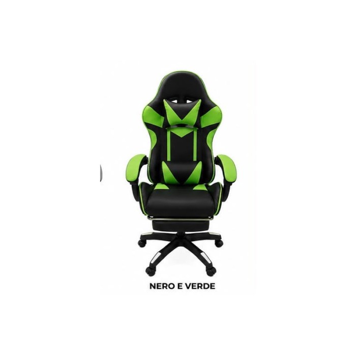 SEDIA GAMING WSE8156 VERDE/NERO