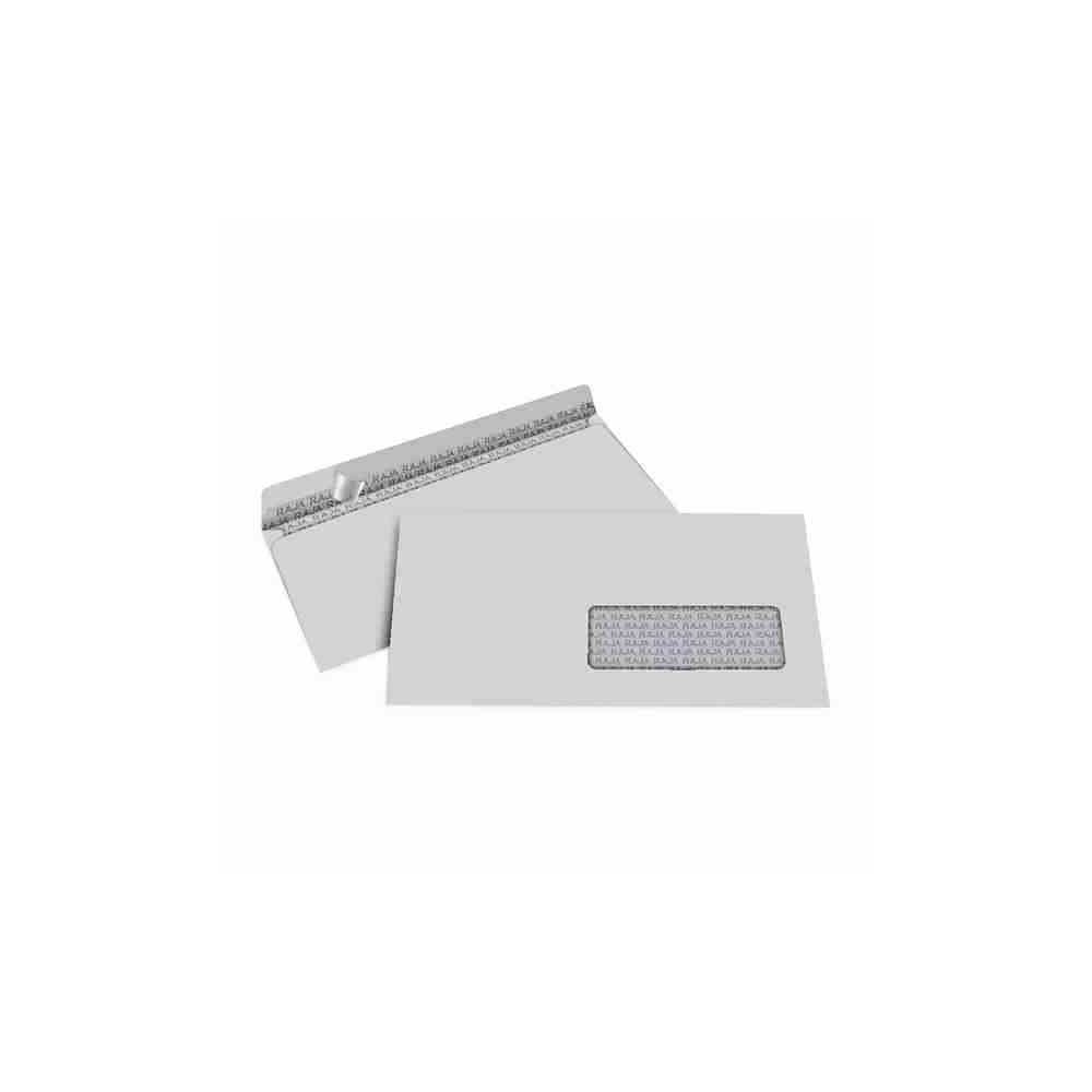 BUSTE BIANCHE 110X230MM CON FINESTRA 90GR + STRIP DA 500PZ