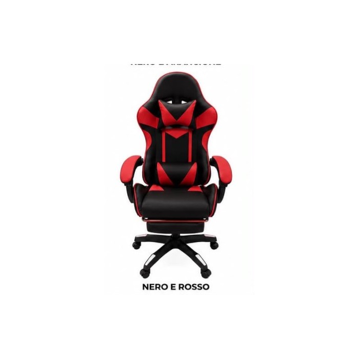 SEDIA GAMING WSE8156 ROSSO/NERO