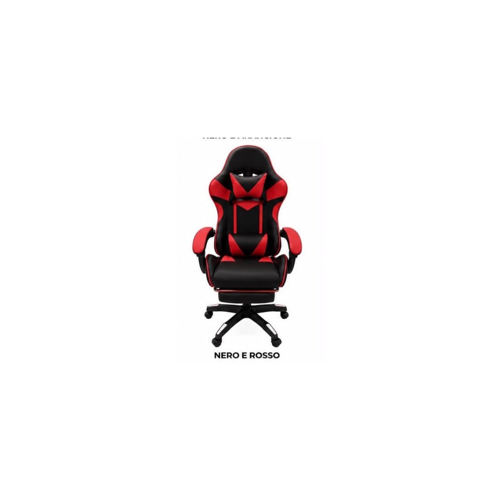 SEDIA GAMING WSE8156 ROSSO/NERO