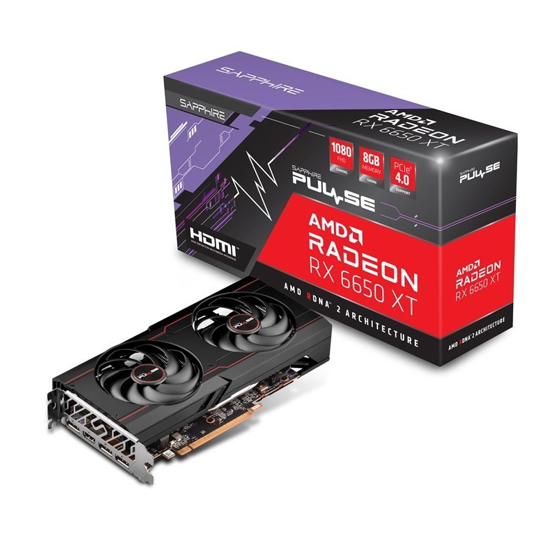 SCHEDA VIDEO RADEON RX6650 XT AMD PULSE GAMING GDRR6 OC UEFI 8GB (11319-03-20G)
