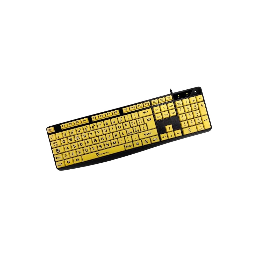 TASTIERA TM-K002-YEL TASTI GIALLI BIG FONT LAYOUT