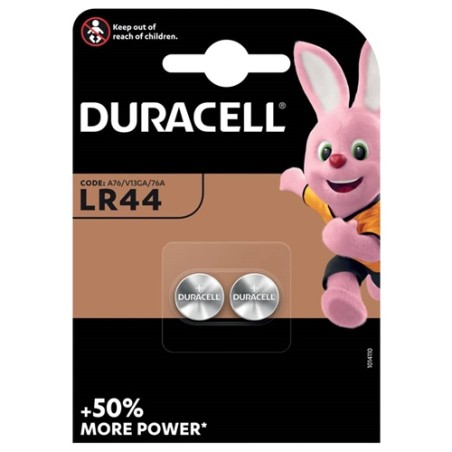 BATTERIA BOTTONE ALCALINE LR44 1.5V - 2PZ