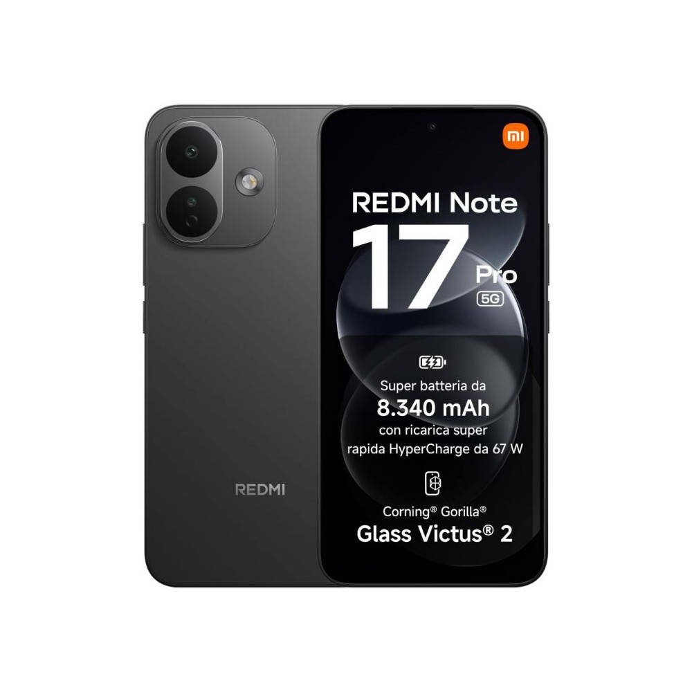SMARTPHONE REDMI NOTE 17 PRO 5G - 6+256GB BLACK NERO