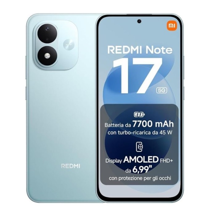 SMARTPHONE REDMI NOTE 17 5G - 6+256GB SKY TEAL VERDE ACQUA CIELO