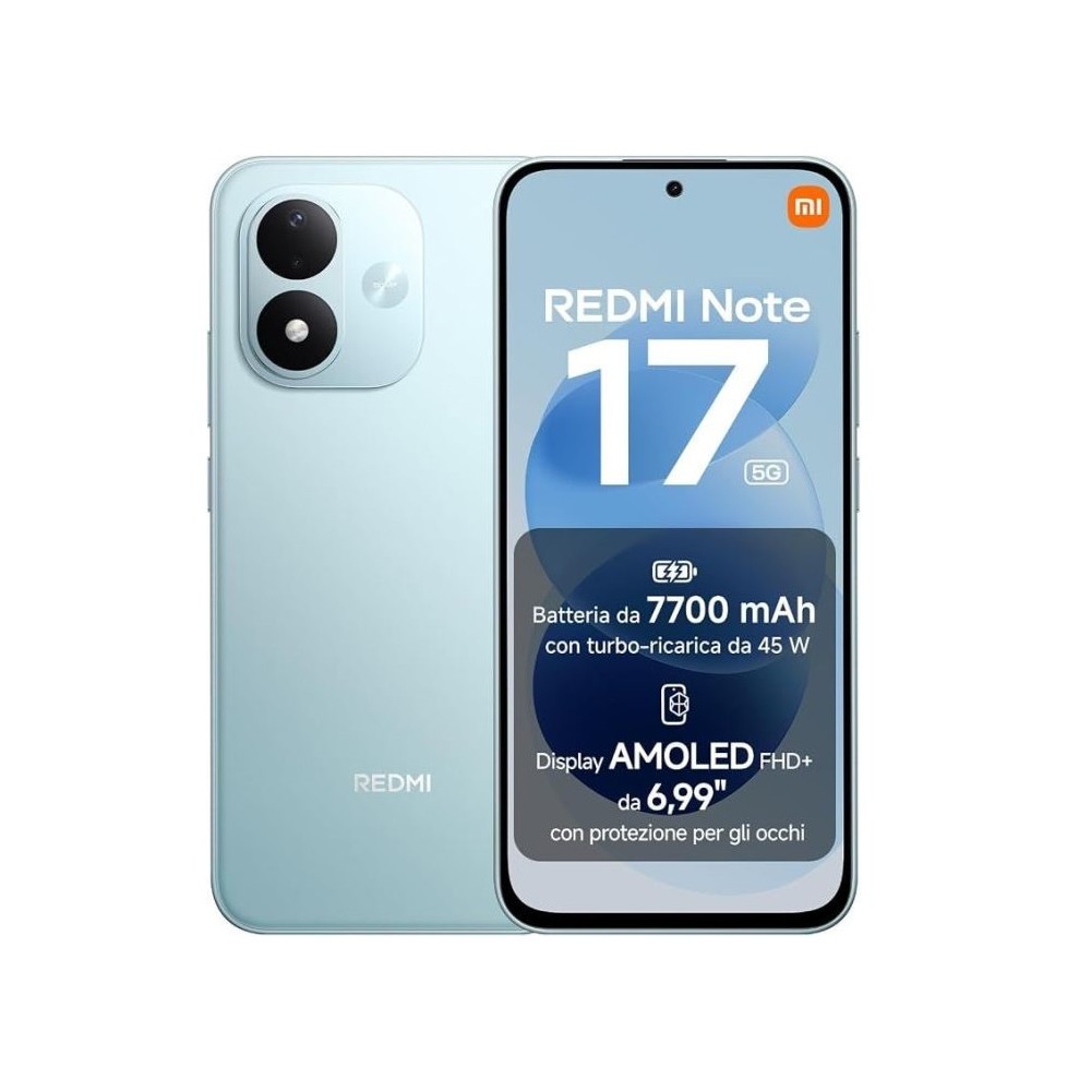SMARTPHONE REDMI NOTE 17 5G - 6+256GB SKY TEAL VERDE ACQUA CIELO