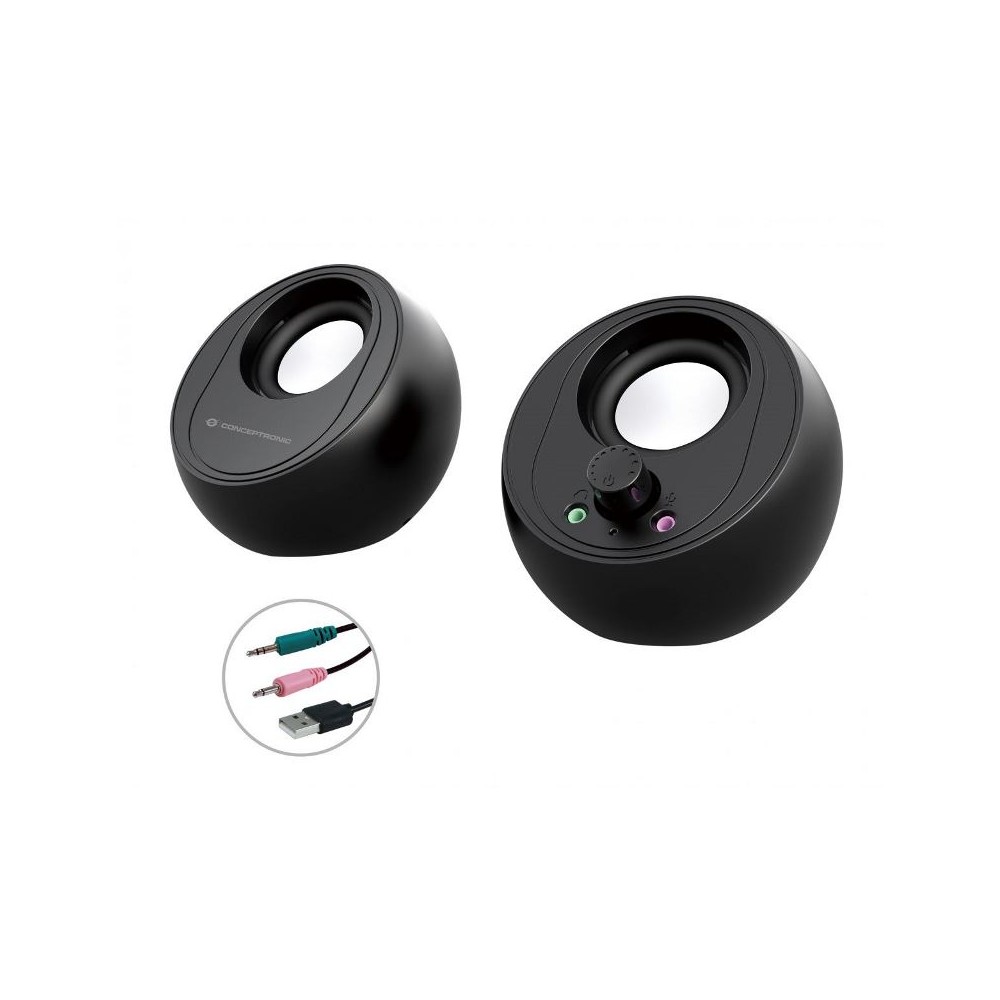 CASSE BJORN01B 2.0 10W 3.5MM/USB NERE