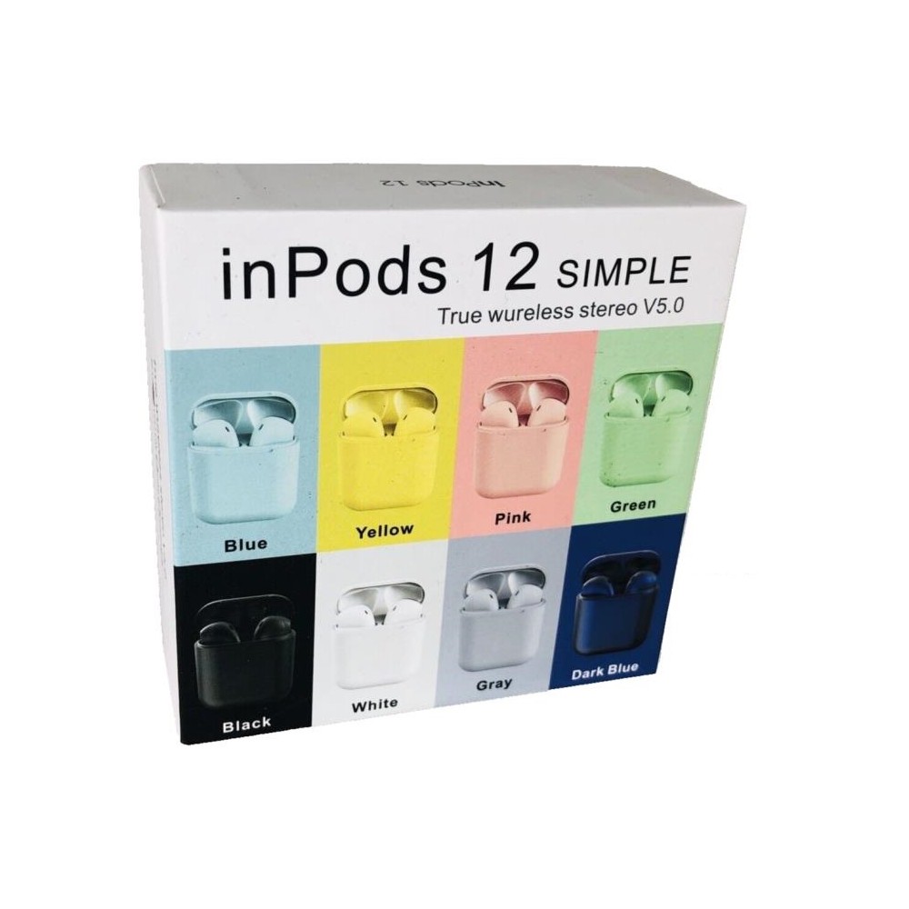 AURICOLARI BLUETOOTH WIRELESS INPODS 12 - COLORE NERO