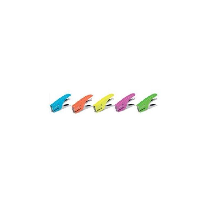 CUCITRICE A PINZA MINI8 FLUO - PUNTO PASSO 6 - COLORI VARI (1 PZ)