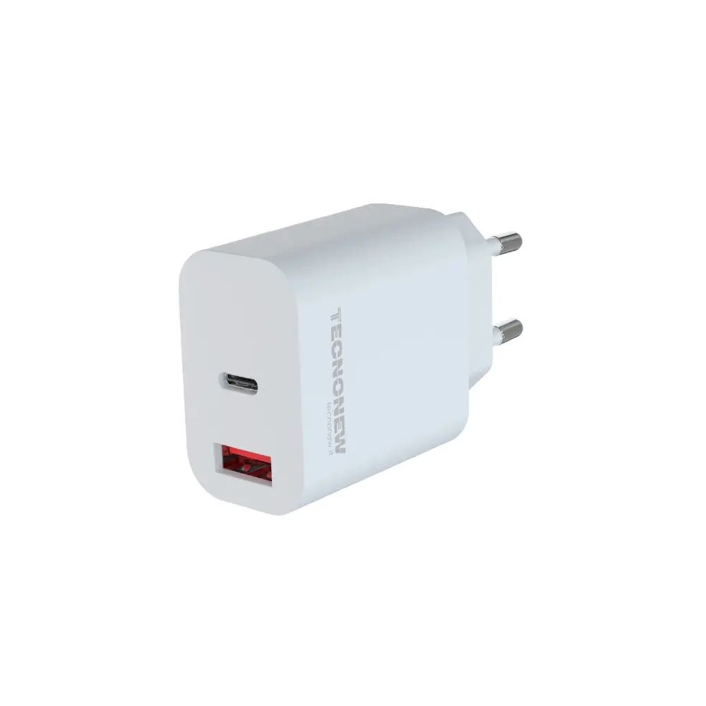 CARICATORE AC/USB 1*USB+1*TYPE-C 3A 20W QC3.0+PD (TN-883AC-20W)