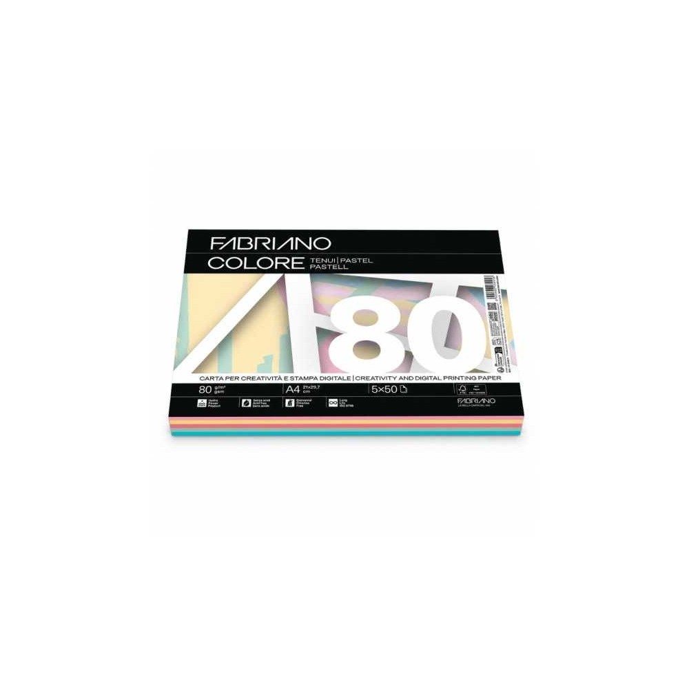 CARTA COPY TINTA MULTICOLOR - COLORI ASSORTITI - A4 80G 250 FOGLI