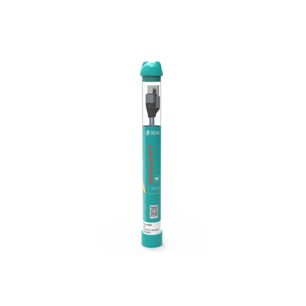 CAVO RICARICA BUBBLE FISHO DA USB A LIGHTNING 2A - 1MT (DETAAL708B) NERO
