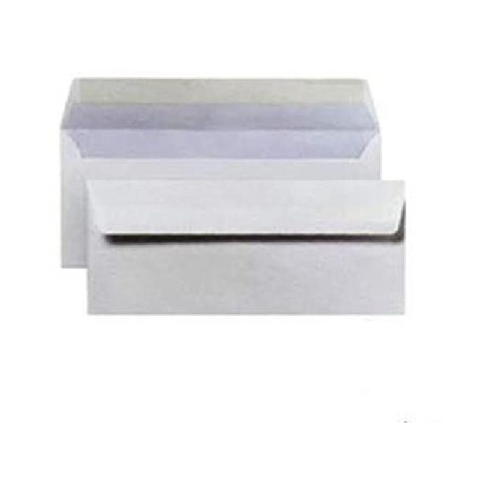 BUSTE BIANCHE 110X230MM S/FINESTRA 90GR + STRIP DA 500PZ