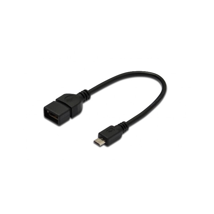 CAVO OTG USB FEMMINA A MICRO USB MASCHIO - 2O CM (AK300309002S)