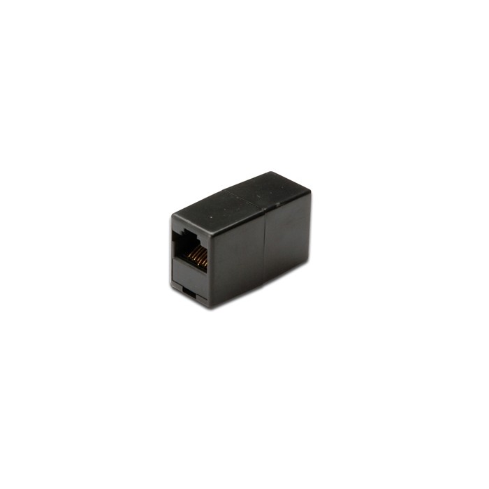 ACCOPPIATORE TEL. 2 CONN RJ45 - 8P8C F/F - CONFEZIONE - NERO