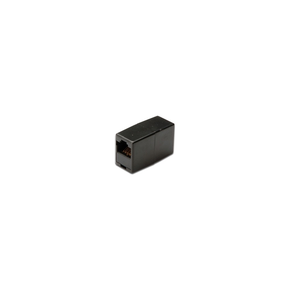 ACCOPPIATORE TEL. 2 CONN RJ45 - 8P8C F/F - CONFEZIONE - NERO