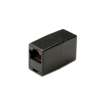 ACCOPPIATORE TEL. 2 CONN RJ45 - 8P8C F/F - CONFEZIONE - NERO
