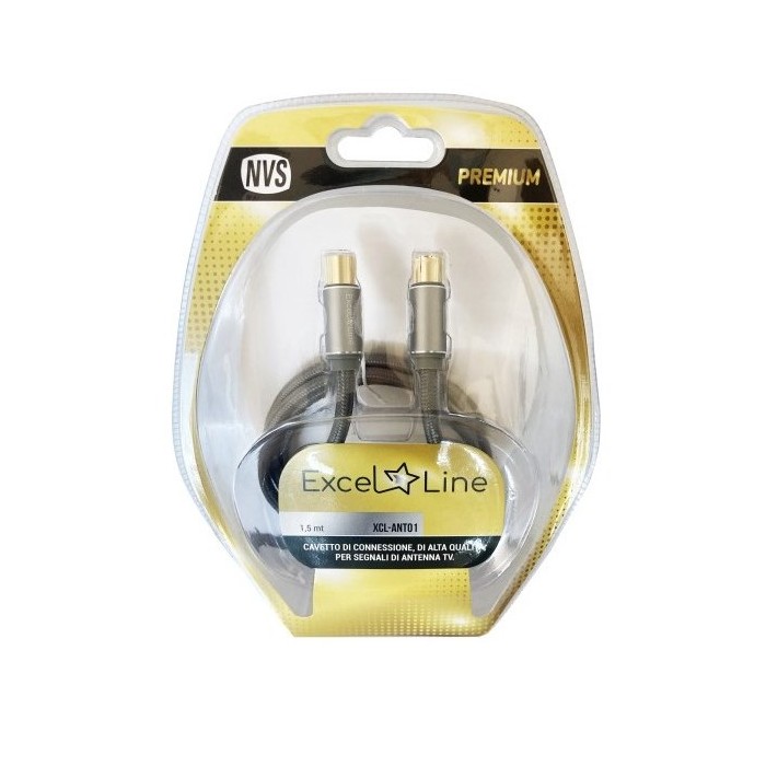 CAVO DI ANTENNA SPINA/SPINA GOLD IEC 9,5 MM - 3MT (XCLANT03)