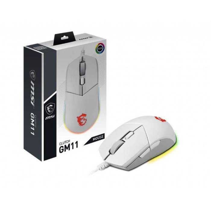 MOUSE GAMING CLUTCH GM11 WHITE GAMING USB (S12-0401950-CLA)