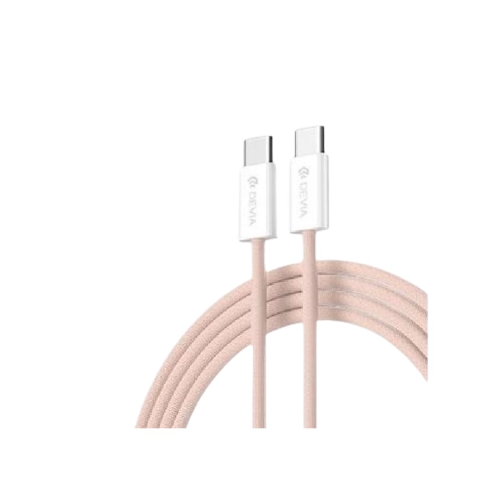 CAVO INTRECCIATO FAST SERIE SMART DA TYPE-C A TYPE-C PD 60W 1MT ROSA (DECCC60178P)