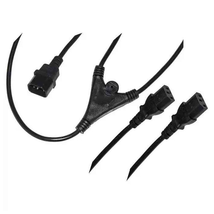 CAVO ALIMENTAZIONE SDOPPIATORE 1M VDE E IEC - 2F VDE IEC - 1.8 MT. (LKIECX2)