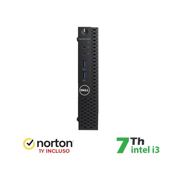 BUNDLE PC MINI DELL 3050M INTEL CORE I3-7GEN. + NORTON ANTIVIRUS (RN45422301) PICK & RETURN