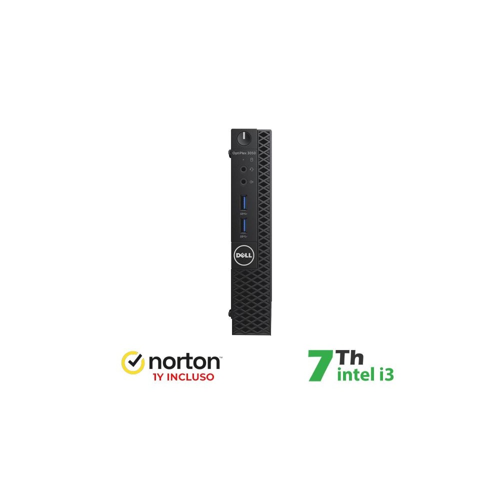BUNDLE PC MINI DELL 3050M INTEL CORE I3-7GEN. + NORTON ANTIVIRUS (RN45422301) PICK & RETURN