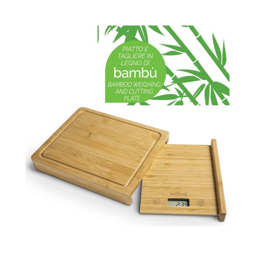 BILANCIA DA CUCINA DIGITALE 2 IN 1 IN BAMBU (INN-137)