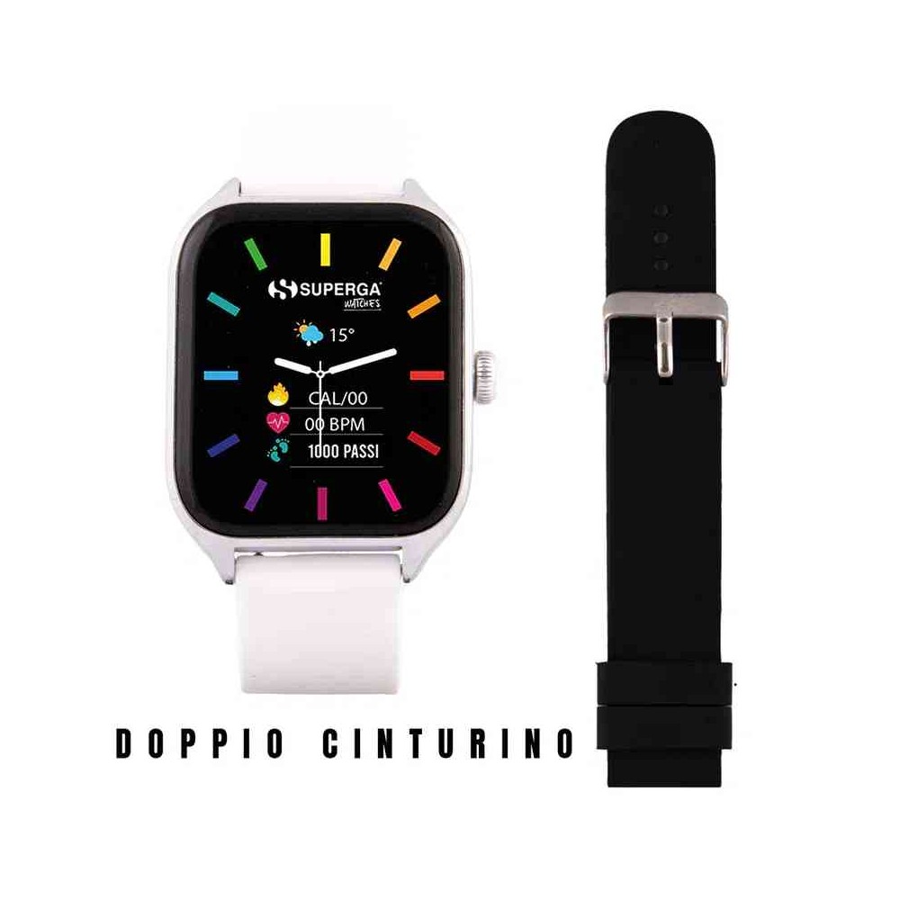 SMARTWATCH SWT-STC011 + CINTURINO WINNER SILICONE NERO O BIANCO