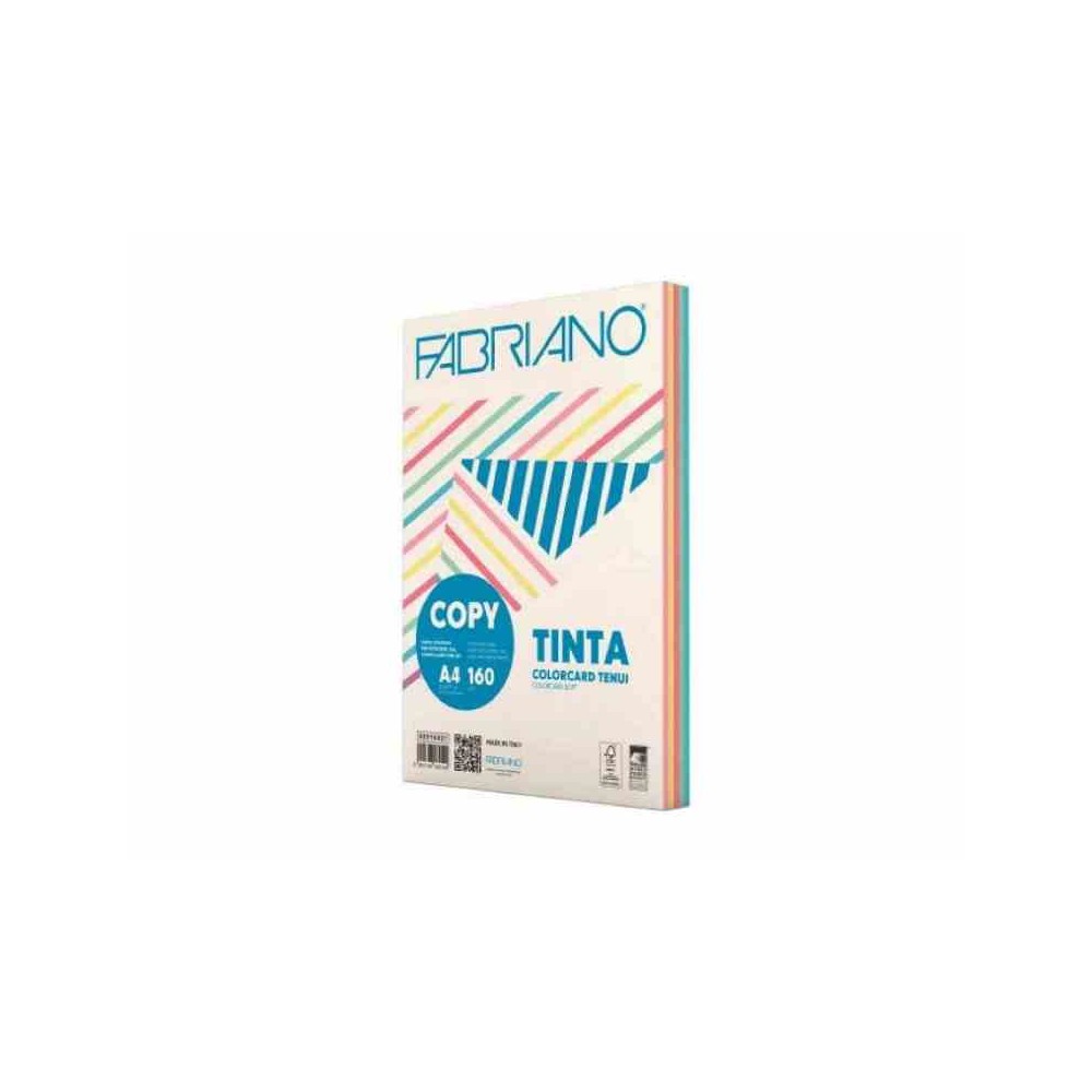 CARTA A4 COLORATA MULTICOLOR 160 GRAMMI COLORI TENUI (100 FOGLI)