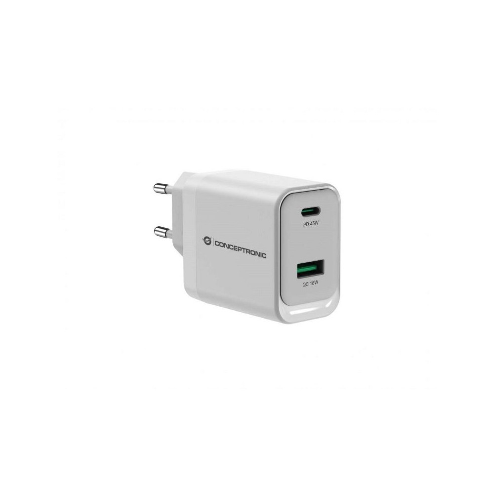 CARICABATTERIE 45W - PORTA USB-A/C FAST CHARGE (ALTHEA20W45)