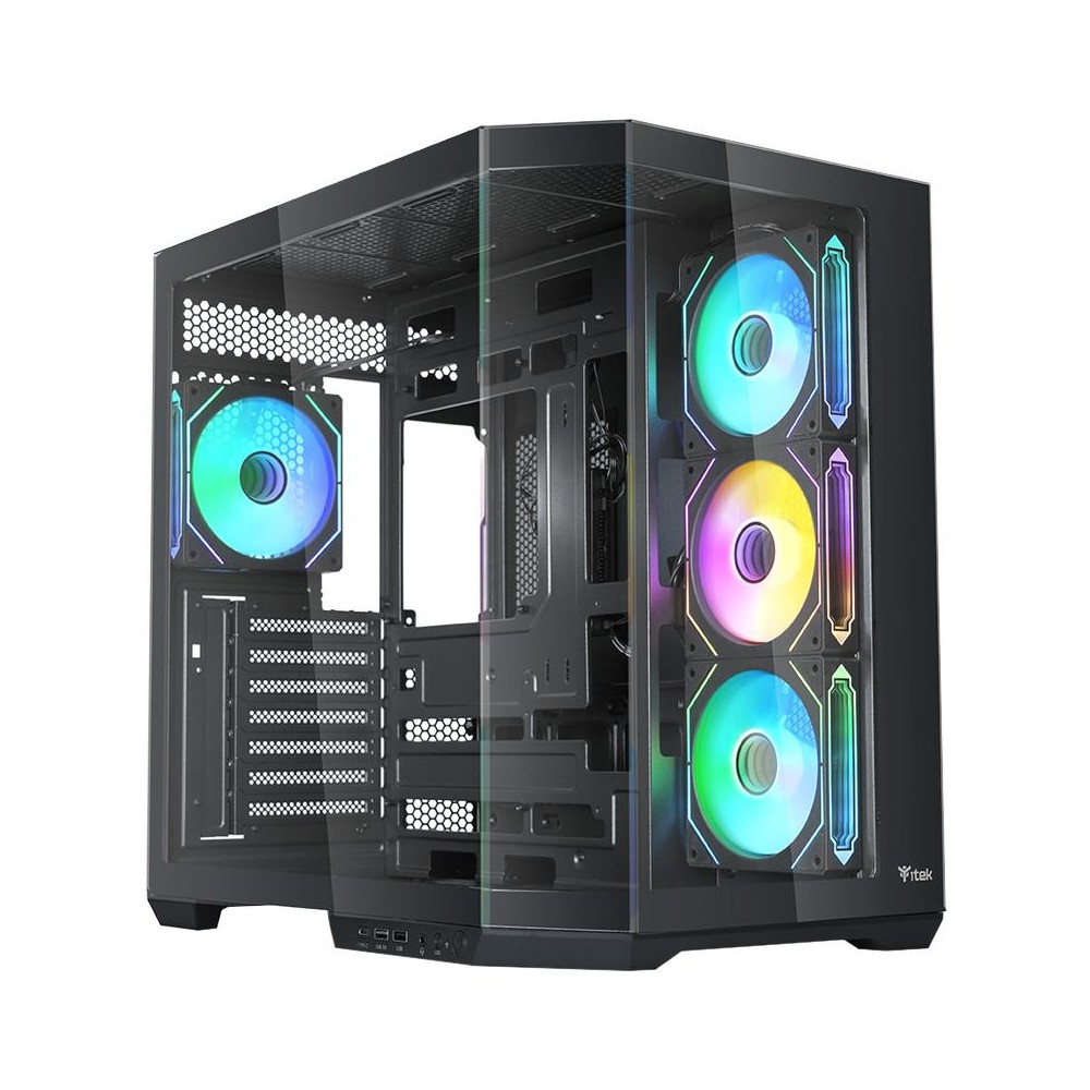 CASE GAMING DARK CAVE AKU - NO ALIMENTATORE - ARGB FAN - NERO (ITGCADCAKB)