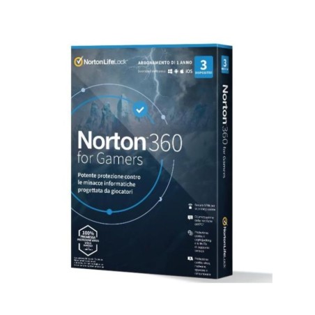 SOFTWARE ANTIVIRUS INTERNET SECURITY BOX 360 FOR GAMERS - 3 DISPOSITIVI 50GB (21429372)