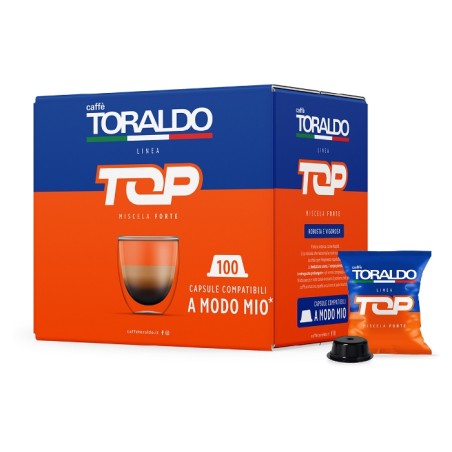 CAPSULE LINEA TOP MISCELA FORTE COMPATIBILE A MODO MIO 100 PZ (107164)