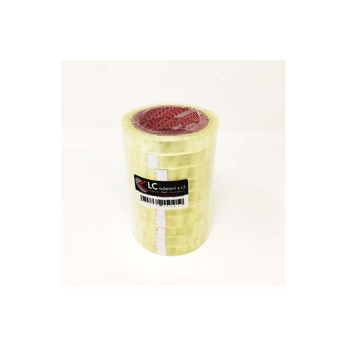 NASTRO ADESIVO 15MM X 66MT TRASPARENTE STRETTO (10 PEZZI)