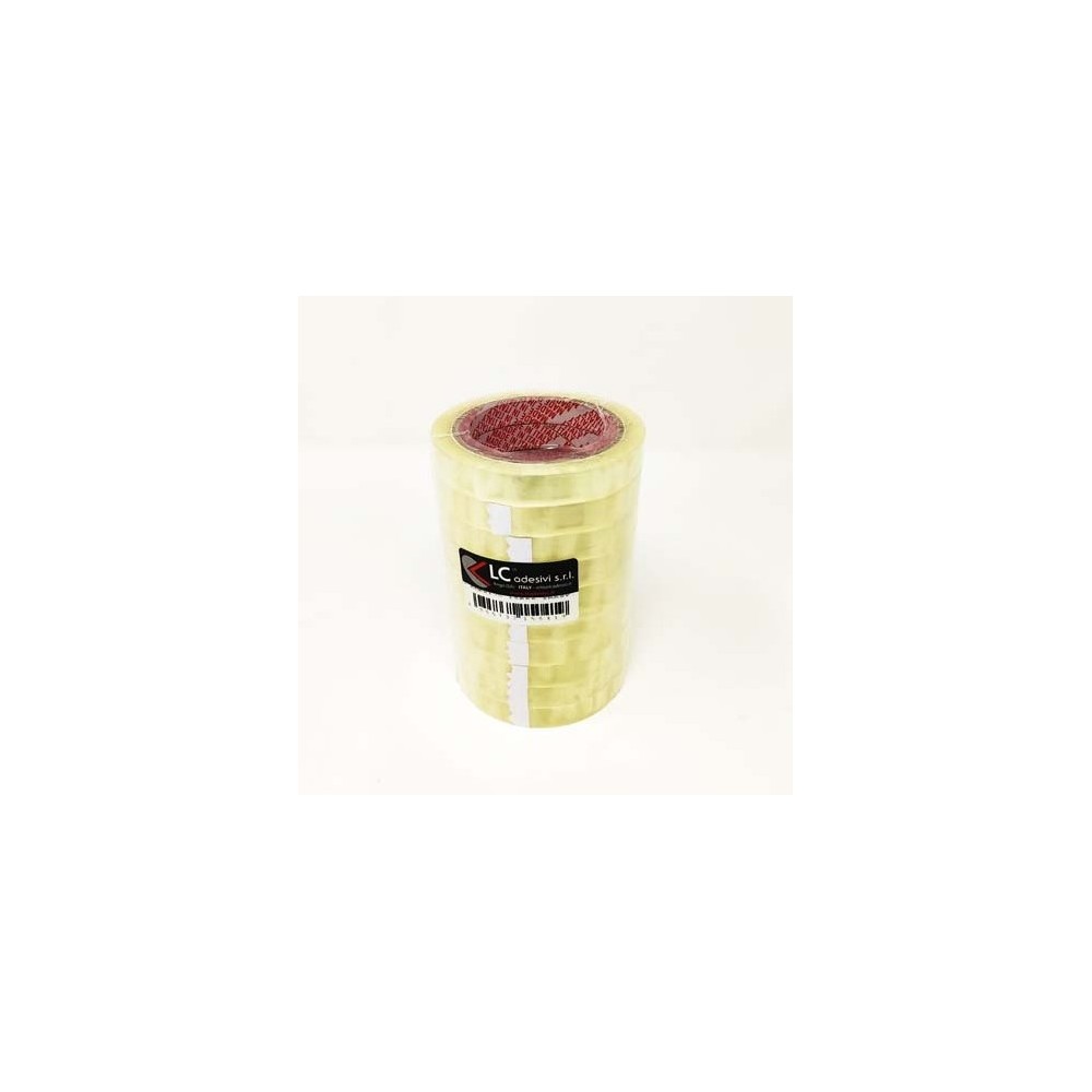 NASTRO ADESIVO 15MM X 66MT TRASPARENTE STRETTO (10 PEZZI)