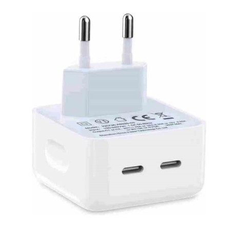 CARICABATTERIE PD 35W CON DOPPIA PORTA USB-C / TYPE-C
