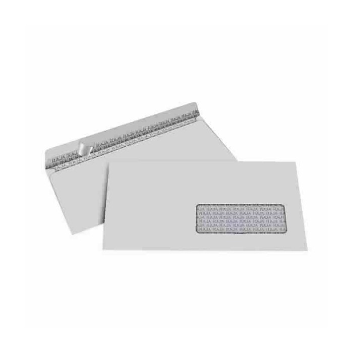 BUSTE BIANCHE 110X230MM CON FINESTRA 90GR + STRIP DA 500PZ