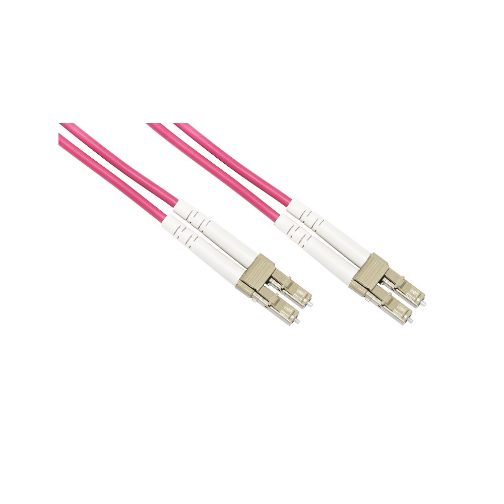 CAVO FIBRA OTTICA LC A LC MULTIMODE DUPLEX OM4 50/125 MT.1 (LKLCLC4501)