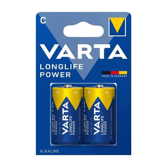 BATTERIE MEZZA TORCIA C 1.5V LONGLIFE POWER ALCALINA - 2PZ