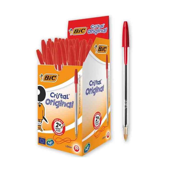 PENNA A SFERA CRISTAL ROSSA (50 PEZZI)