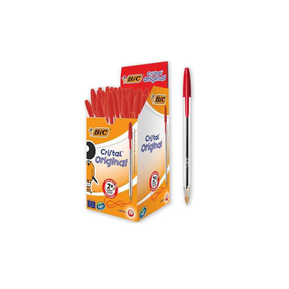 PENNA A SFERA CRISTAL ROSSA (50 PEZZI)