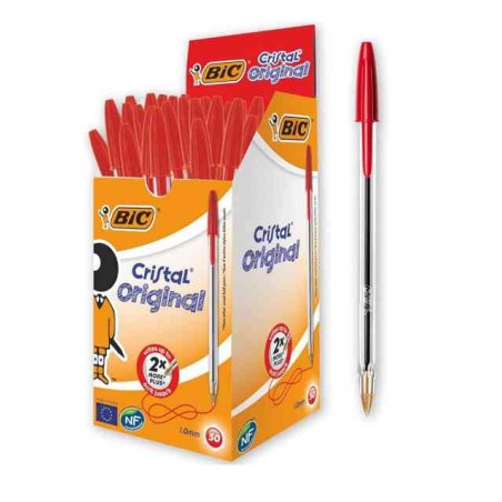 PENNA A SFERA CRISTAL ROSSA (50 PEZZI)