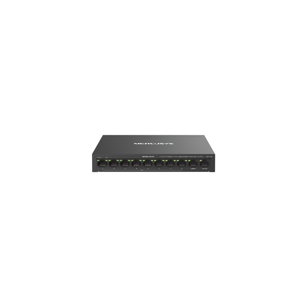 SWITCH RETE 8 PORTE 10/100 + 2 PORTE GIGABIT MS110CP POE+