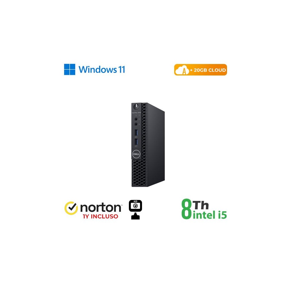 PC DELL OPTIPLEX 3060-5060M MINI INTEL CORE I5-8 GEN. 8GB 256GB SSD WINDOWS 11 PRO - RICONDIZIONATO - GAR. 12 MESI (RN45522381)