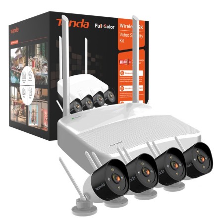 KIT SISTEMA DI SORVEGLIANZA DI SICUREZZA VIDEO HD WIRELESS A 4 CANALI VIDEOCAMERE (K4W-3TC)