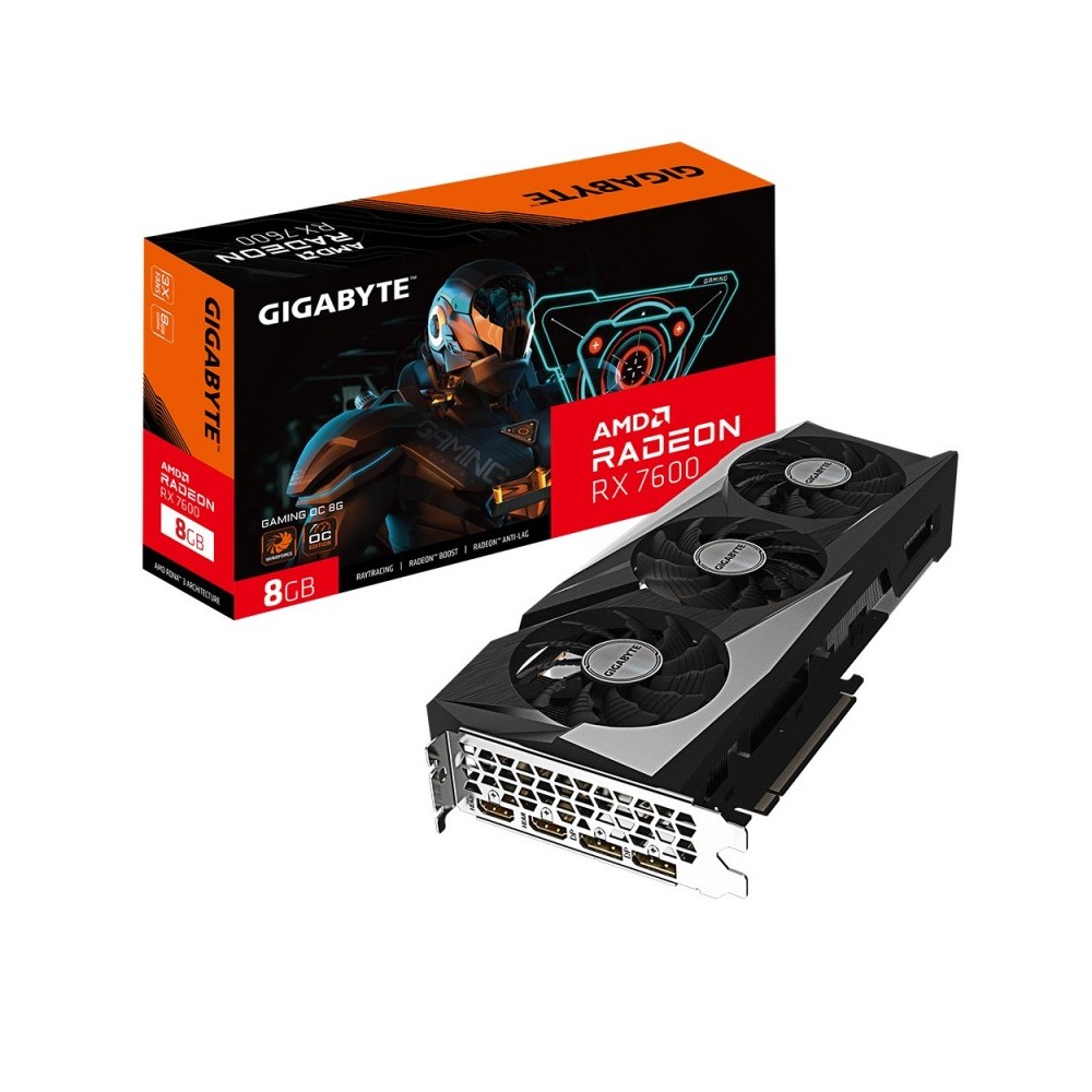 SCHEDA VIDEO RADEON RX7600 GAMING OC 8GB (GV-R76GAMING OC-8GD)