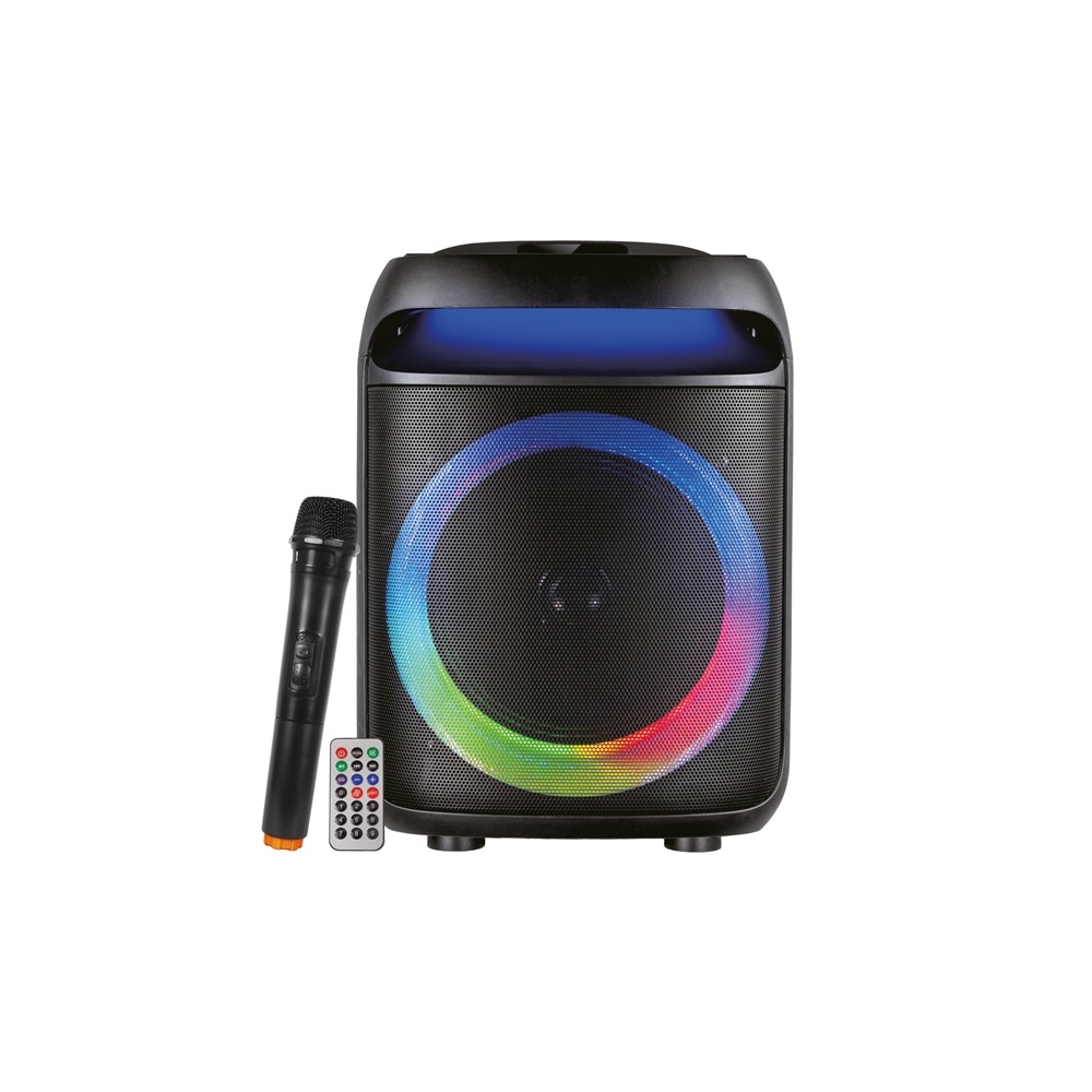 CASSA AUDIO DIFFUSORE AMPLIFICATO SONETRA CON RADIOMICROFONO - WOOFER 8"