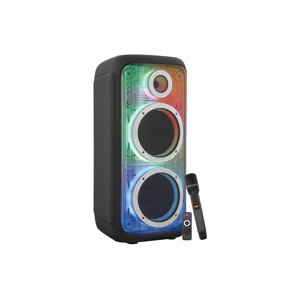 CASSA AUDIO DIFFUSORE AMPLIFICATO TECHNO BT CON RADIOMICROFONO - WOOFER 10"