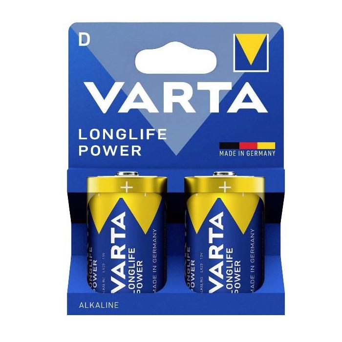 BATTERIE TORCIA D 1.5V LONGLIFE POWER ALCALINA - 2PZ